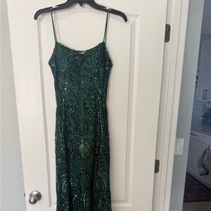 Blondie Nites Emerald Sequin Gown